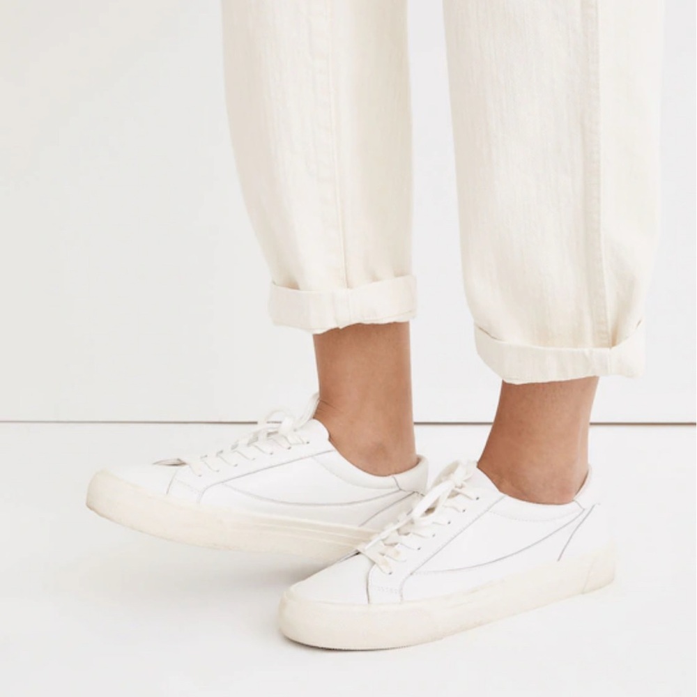 Madewell Leather Low Top Platform Sneakers Sz 8.5 - Picture 2 of 13